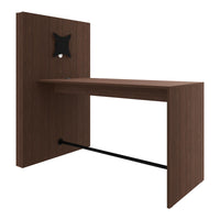 MEDIAWALL meeting table | Multimedia presentation, monitor holder, integrated socket, 1932 x 1200 mm, walnut