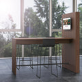 MEDIAWALL Besprechungstisch | Multimedia-Präsentation, Monitorhalterung, Steckdose integriert, 1932 x 1200 mm, Nussbaum - 1 Thumbnail Image