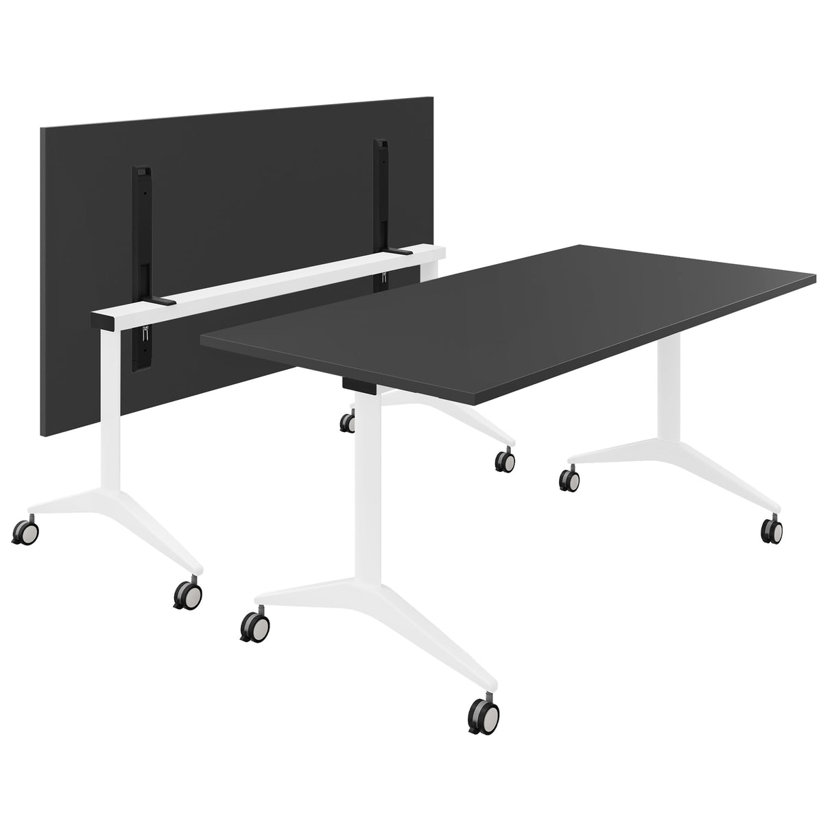 MARA - SAVIO TILTING Klapptisch | Rollbar, klappbar, 1600 x 800 mm, Anthrazit - 1 Lightbox Main Image