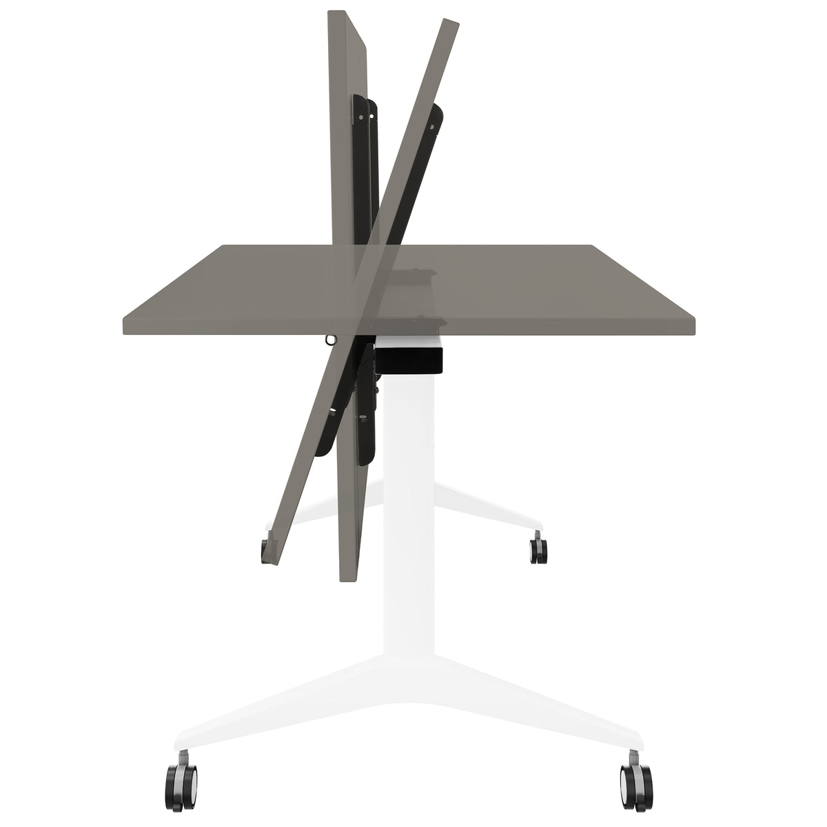 MARA - SAVIO TILTING tavolo pieghevole | su rotelle, pieghevole, 1600 x 800 mm, grigio cubanite  - 8 Lightbox Main Image