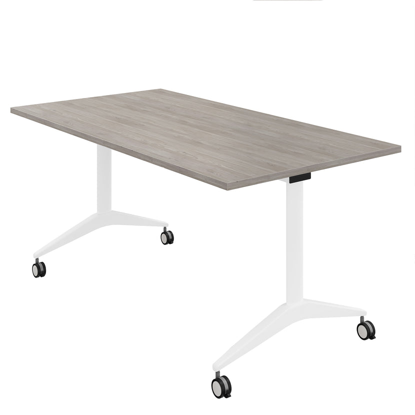 MARA - SAVIO TILTING Klapptisch | Rollbar, klappbar, 1600 x 800 mm, Nordeiche grau