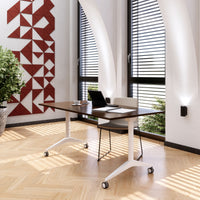 MARA SAVIO TILTING Klapptisch | Rollbar, klappbar, 1600 x 800 mm, Nussbaum