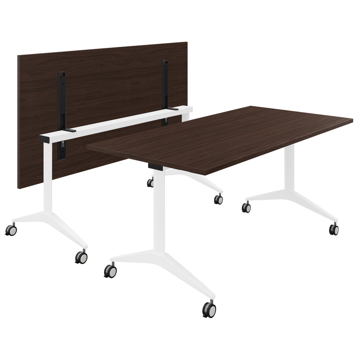 MARA SAVIO TILTING Klapptisch | Rollbar, klappbar, 1600 x 800 mm, Nussbaum