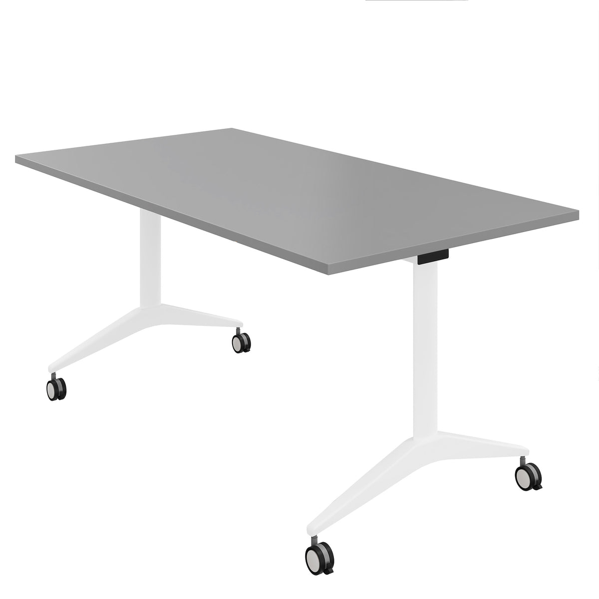 MARA - SAVIO TILTING Klapptisch | Rollbar, klappbar, 1600 x 800 mm, Perlgrau - 2 Lightbox Main Image