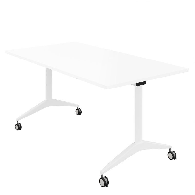 MARA - SAVIO TILTING Klapptisch | Rollbar, klappbar, 1600 x 800 mm, Weiß - 2 Main Image