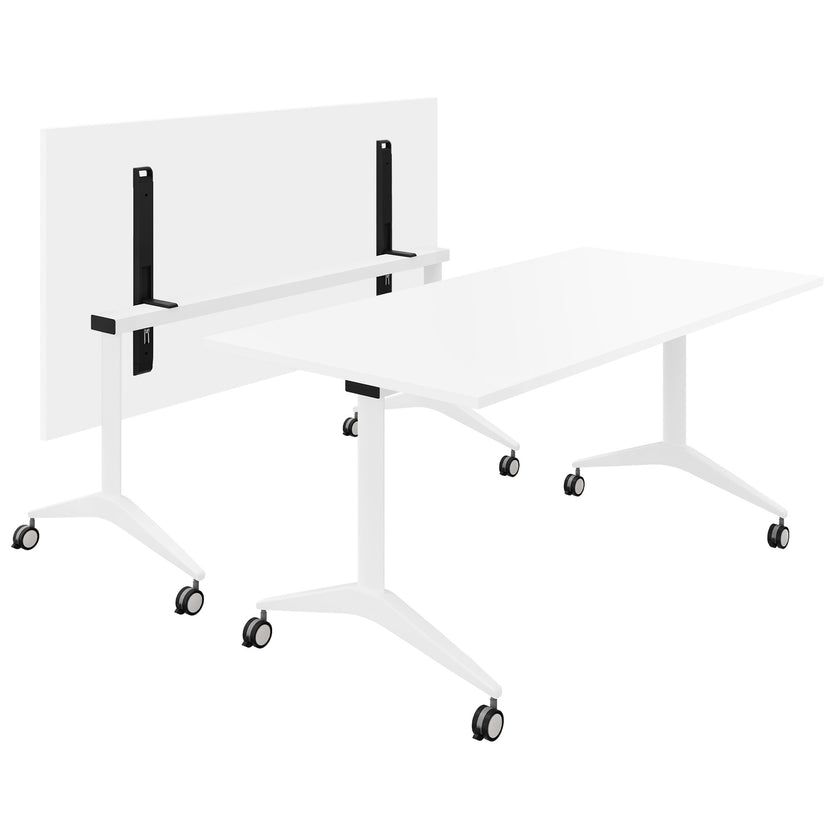 MARA - SAVIO TILTING Klapptisch | Rollbar, klappbar, 1600 x 800 mm, Weiß