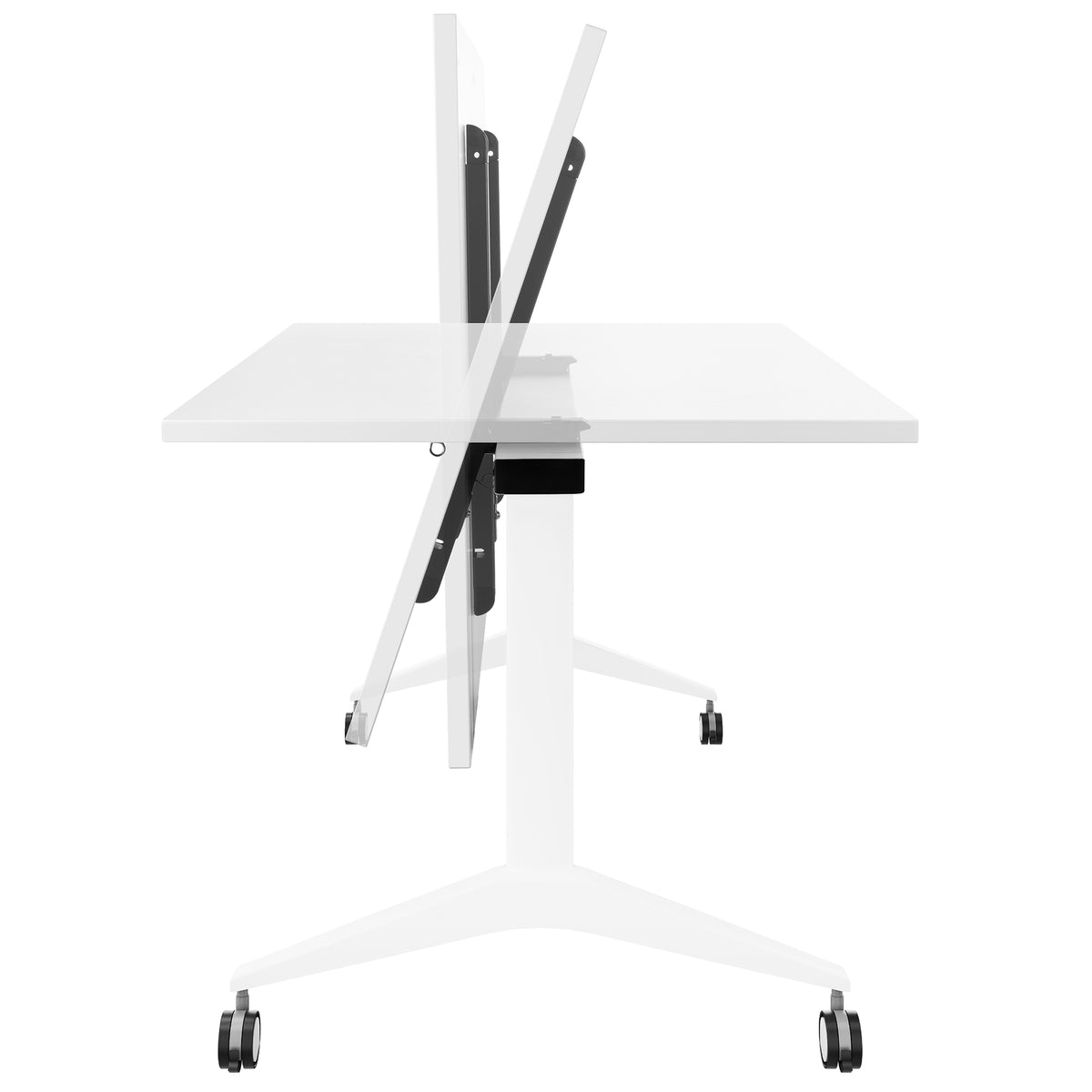MARA - SAVIO TILTING Klapptisch | Rollbar, klappbar, 1600 x 800 mm, Weiß - 5 Lightbox Main Image