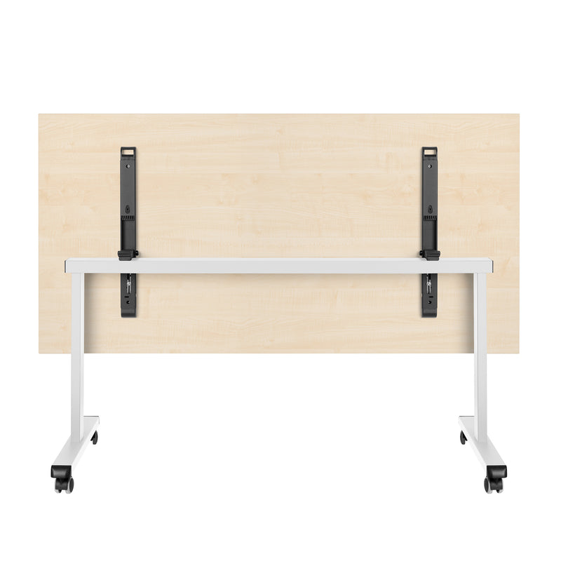 MARA - TILTING Folding Table | on castors, foldable, 1600 x 800 mm, Maple  - 4 Main Image