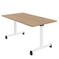 MARA - TILTING Table pliante | roulante, pliable, 1600 x 800 mm, chêne ambré