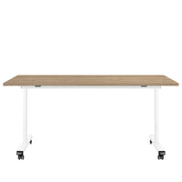 Mara - TILTING folding table | Rollable, foldable, 1600 x 800 mm, amber oak