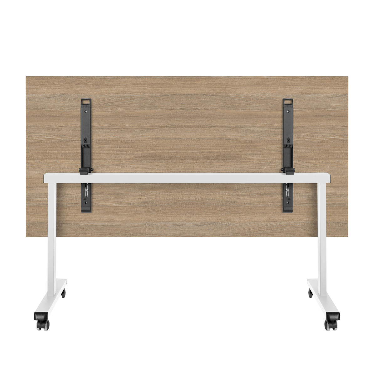 MARA - TILTING Klapptisch | Rollbar, klappbar, 1600 x 800 mm, Bernsteineiche - 4 Lightbox Main Image
