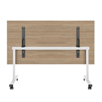 MARA - TILTING Table pliante | roulante, pliable, 1600 x 800 mm, chêne ambré