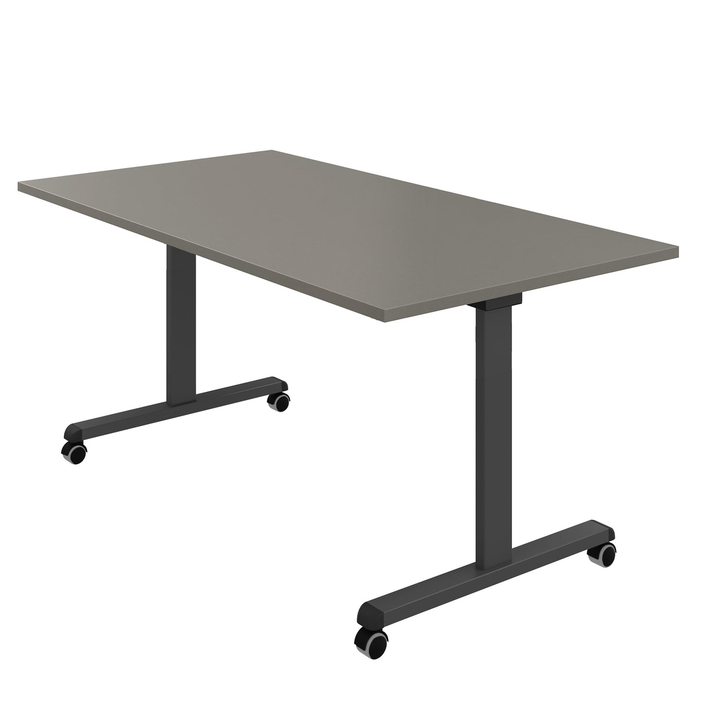 Mara - TILTING folding table | Rollable, foldable, 1600 x 800 mm, Cubanite gray