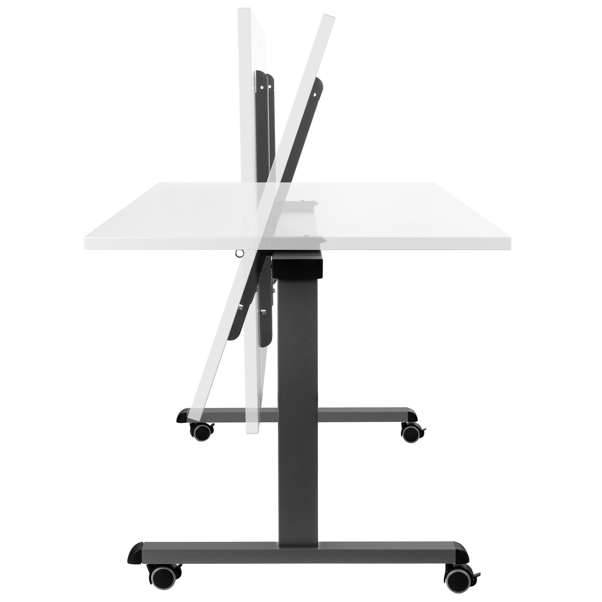 MARA - TILTING Klapptisch | Rollbar, klappbar, 1600 x 800 mm, Nordeiche grau - 3 Lightbox Main Image