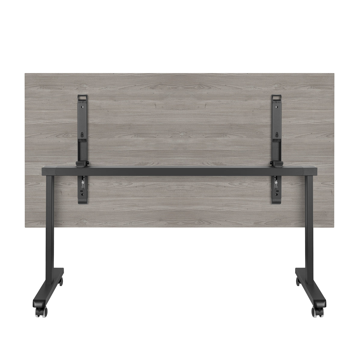MARA - TILTING Klapptisch | Rollbar, klappbar, 1600 x 800 mm, Nordeiche grau - 4 Lightbox Main Image