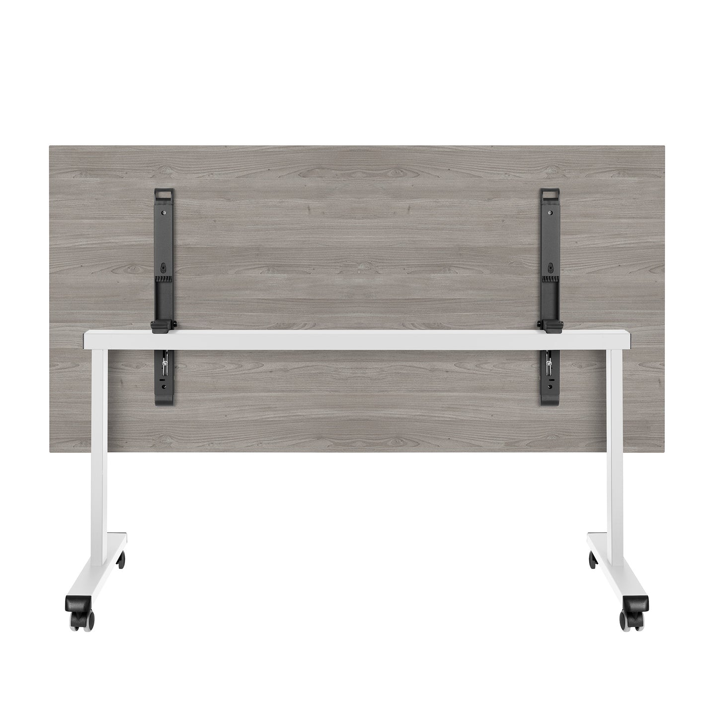 Mara - TILTING folding table | Rollable, foldable, 1600 x 800 mm, northern oak gray