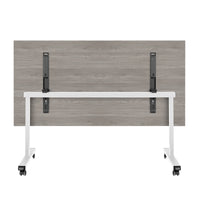 Mara - TILTING folding table | Rollable, foldable, 1600 x 800 mm, northern oak gray