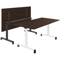 Mara - TILTING folding table | Rollable, foldable, 1600 x 800 mm, walnut