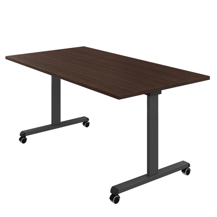 MARA - TILTING Klapptisch | Rollbar, klappbar, 1600 x 800 mm, Nussbaum