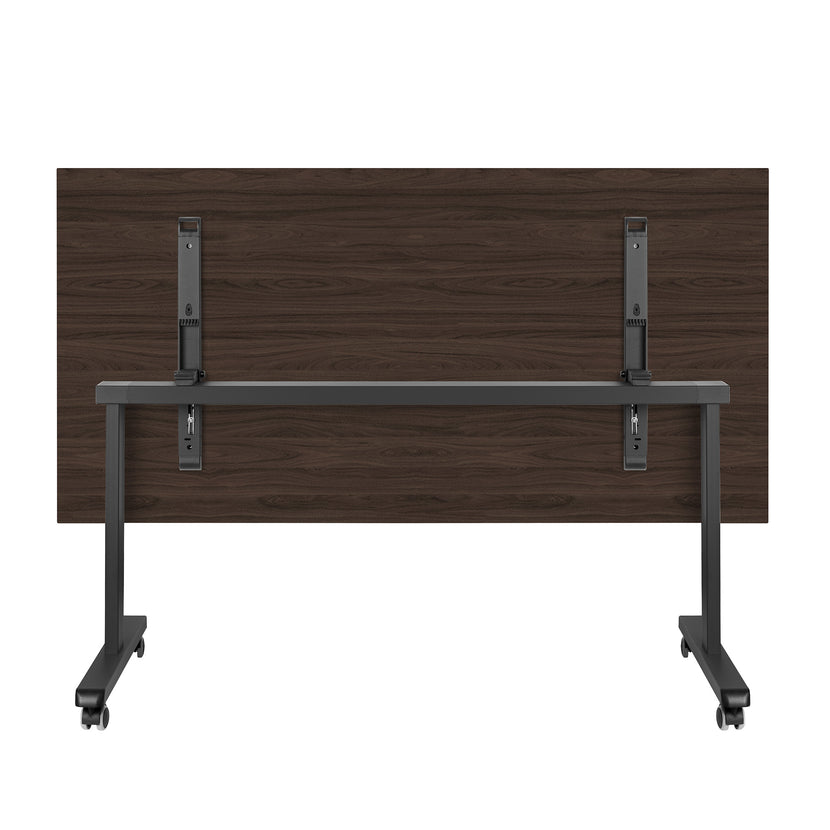MARA - TILTING Klapptisch | Rollbar, klappbar, 1600 x 800 mm, Nussbaum