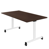 Mara - TILTING folding table | Rollable, foldable, 1600 x 800 mm, walnut