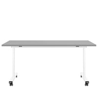 Mara - TILTING folding table | Rollable, foldable, 1600 x 800 mm, pearl gray