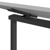 Mara - TILTING folding table | Rollable, foldable, 1600 x 800 mm, pearl gray