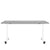 Mara - TILTING folding table | Rollable, foldable, 1600 x 800 mm, pearl gray