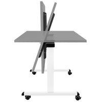 Mara - TILTING folding table | Rollable, foldable, 1600 x 800 mm, pearl gray