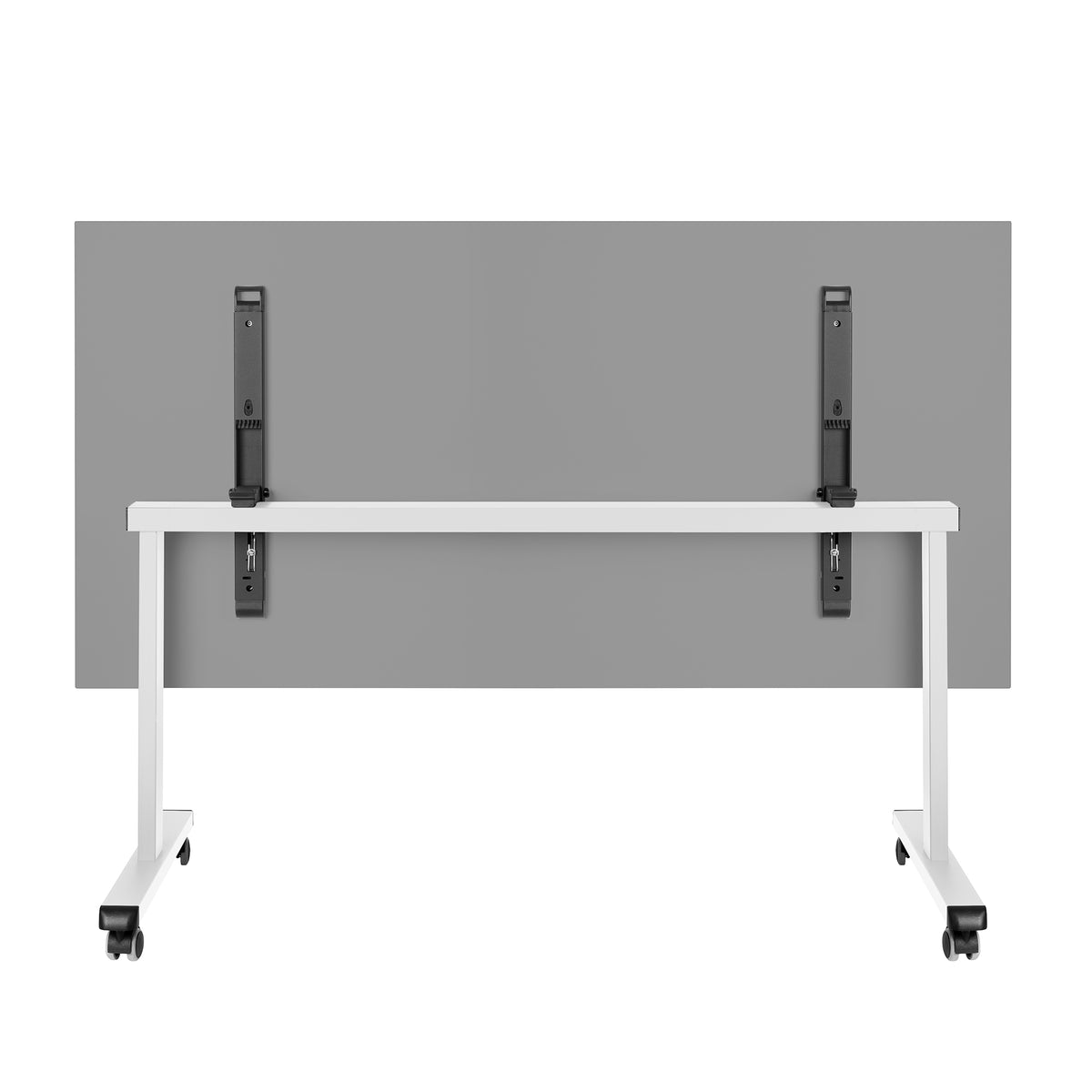 MARA - TILTING Table pliante | Roulante, pliable, 1600 x 800 mm, gris perle - 4 Lightbox Main Image