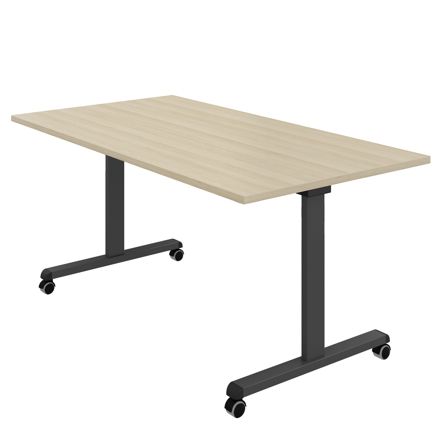 Mara - TILTING folding table | Rollable, foldable, 1600 x 800 mm, sand ash