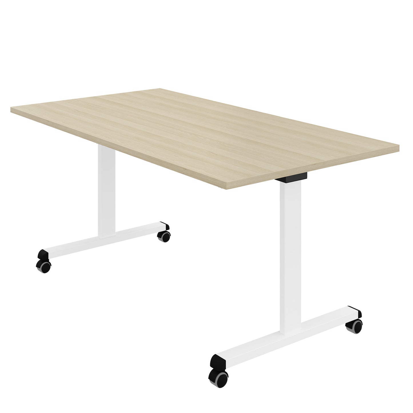 Mara - TILTING folding table | Rollable, foldable, 1600 x 800 mm, sand ash