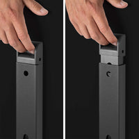 Mara - TILTING Tabella pieghevole | Arrotolabile, pieghevole, 1600 x 800 mm, nero