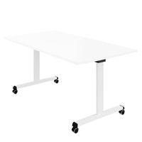 Mara - TILTING folding table | Rollable, foldable, 1600 x 800 mm, white