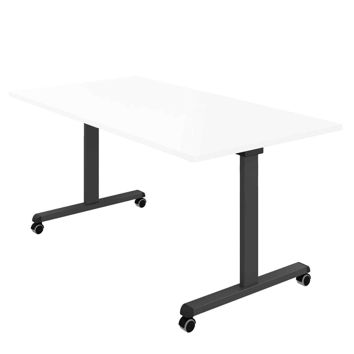 Mara - TILTING folding table | Rollable, foldable, 1600 x 800 mm, white