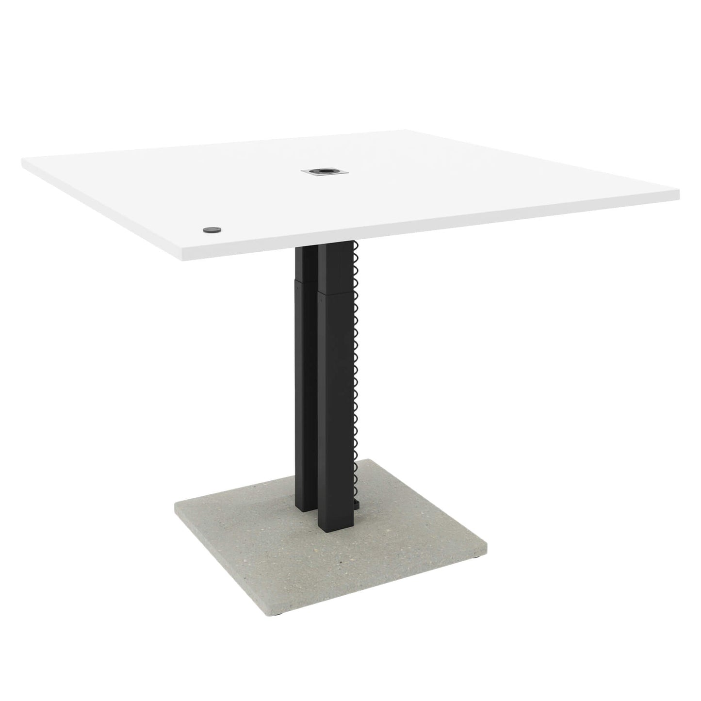 Table de la réunion de jazz | Hauteur réglable, 1200 x 1200 mm, blanc