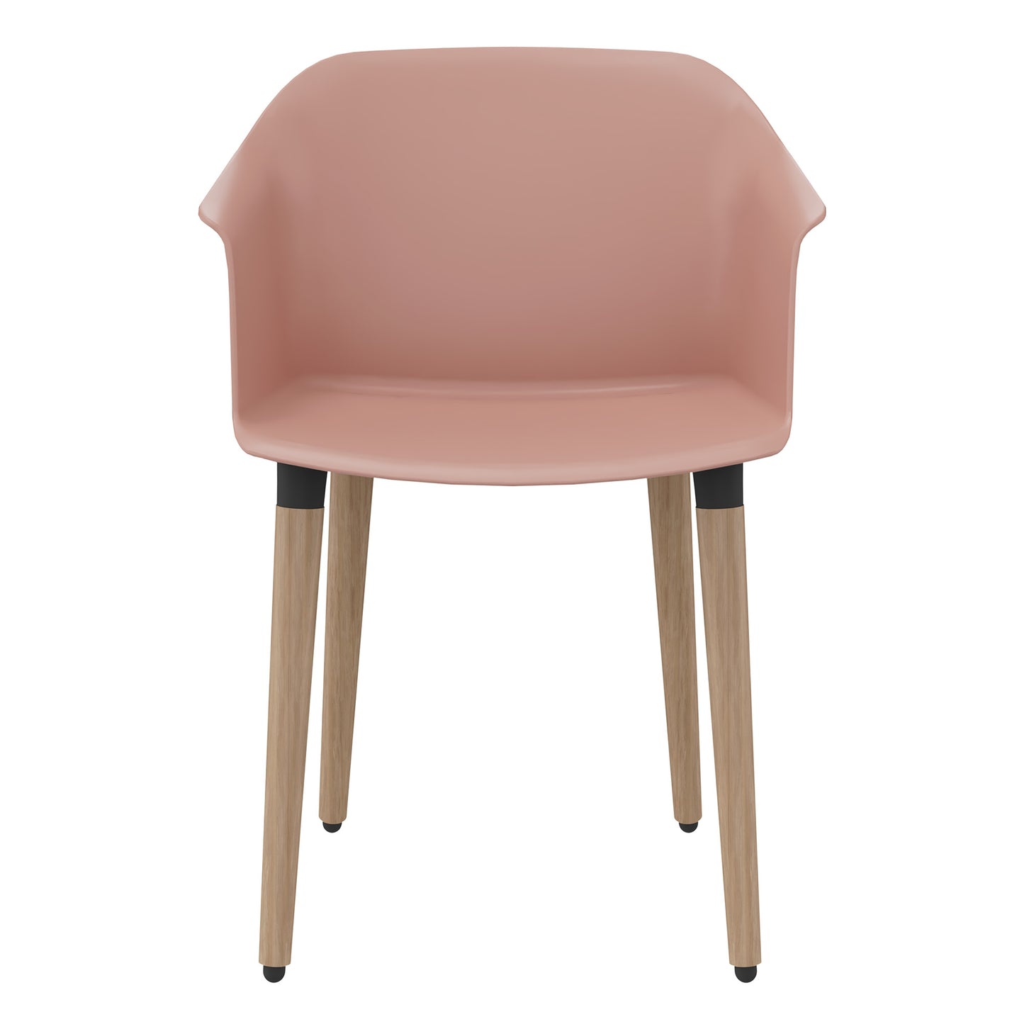 POLYTONE-C visitor and conference chair | Solid wood frame, color antique pink