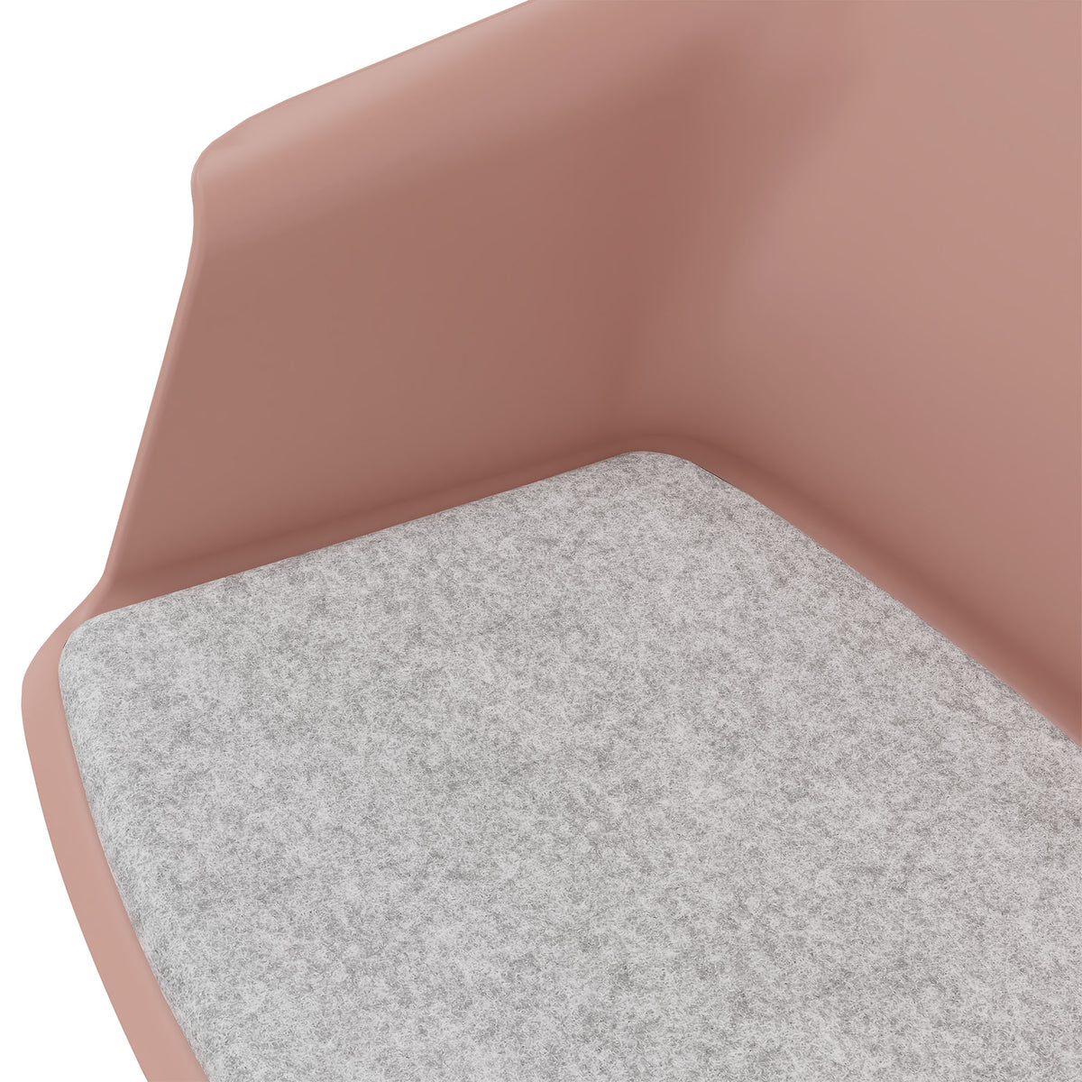 POLYTONE-C Visitor and Conference Chair | Solid Wood Frame, Dusty Pink  - 11 Lightbox Main Image