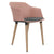 POLYTONE-C visitor and conference chair | Solid wood frame, color antique pink