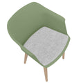 POLYTONE-C Visitor and conference chair | Solid wood frame, avocado green  - 10 Thumbnail Image