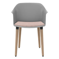 POLYTONE-C chaise visiteur et conférence | Structure en bois massif, couleur gris