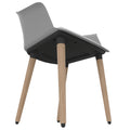 POLYTONE-C Besucher- und Konferenzstuhl | Massivholz-Gestell, Farbe Grau - 8 Thumbnail Image