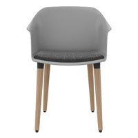 POLYTONE-C chaise visiteur et conférence | Structure en bois massif, couleur gris