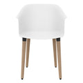POLYTONE-C Visitor and conference chair | Solid wood frame, white color  - 7 Thumbnail Image