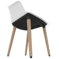 POLYTONE-C Visitor and conference chair | Solid wood frame, white color  - 8 Thumbnail Image