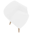 POLYTONE-C Visitor and conference chair | Solid wood frame, white color  - 10 Thumbnail Image