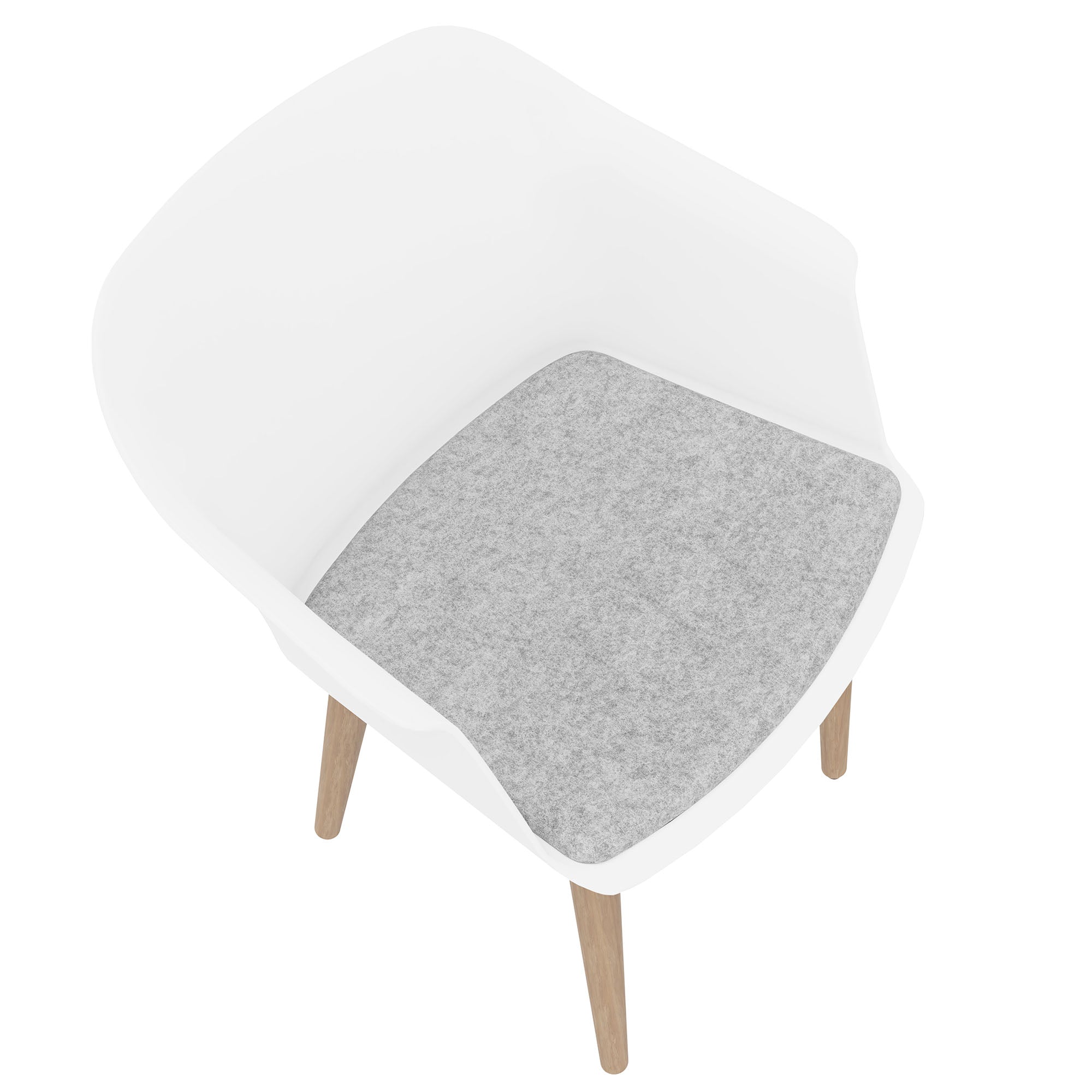 POLYTONE-C Besucher- und Konferenzstuhl | Massivholz-Gestell, Farbe Weiss