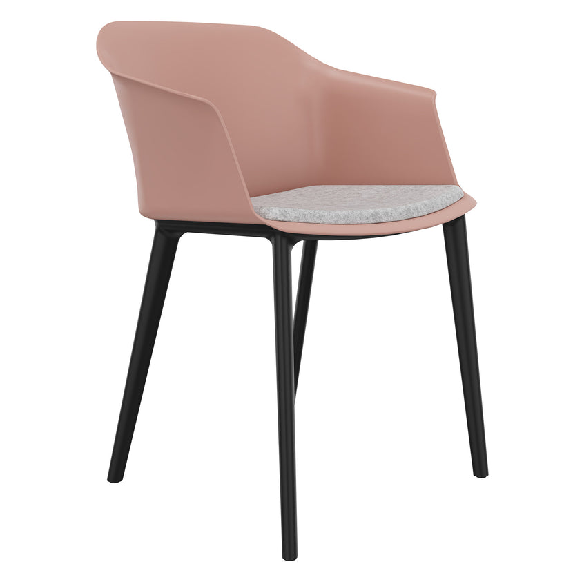 POLYTONE-C visitor and conference chair, color antique pink
