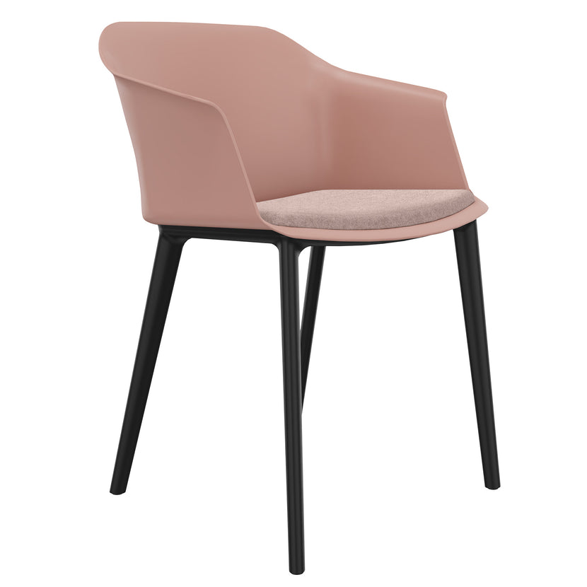 POLYTONE-C visitor and conference chair, color antique pink