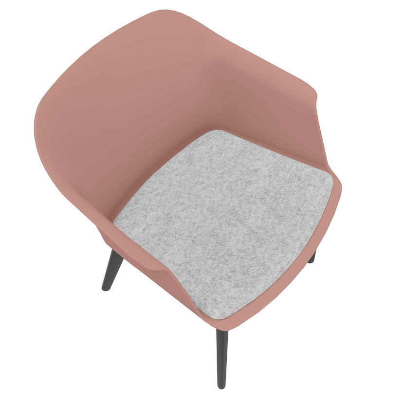 POLYTONE-C visitor and conference chair, color antique pink
